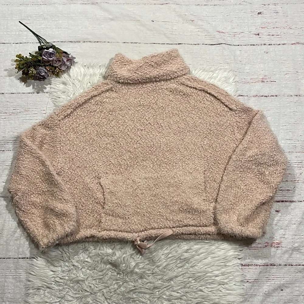 Young Fabulous & Broke Lorena Eyelash Pale Pink Oversized Sweater